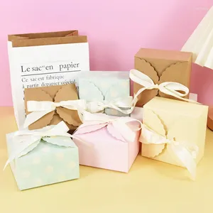 Enveloppe cadeau 5pcs Couleur solide Paper en dente