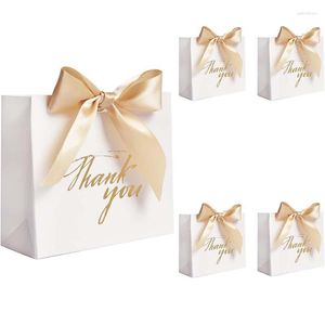 Gift Wrap 5 stks Dank U Zakken Verjaardag Vrijgezellenfeest Vrijgezellenfeest Baby Douche Bruiloft Verloving Bruids Doop Decoratie Welkom