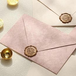 Envoltura de regalo 5 unids Sobres de textura gruesa Kawaii Carta Pads Cubierta para fiesta de boda Embalaje Pad Postal Papelería coreana