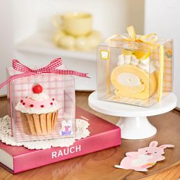 Cadeau cadeau 5pcs boîtes à gâteaux transparentes mousse cupcake pudding dessert emballage pour mariage anniversaire cadeaux de Noël décoration