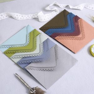 Gift Wrap 5 stks Vintage Holle Kant Enveloppen Voor DIY Kaart Opslag Huwelijksuitnodiging Verpakking Aangepast