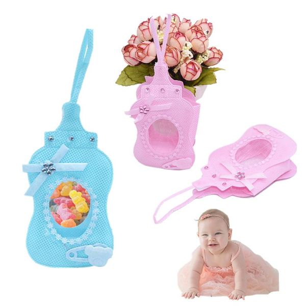 Emballage cadeau 6/12 pièces Souvenirs sac biberon chocolat bonbons emballage sacs pour enfant anniversaire douche fête sexe révéler fourniturescadeau