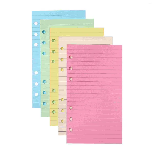 Papel de regalo Insertos de papel de 6 agujeros Recargas Forrado Diario Cuaderno Colorido Hojas sueltas Rellenos Carpeta Planificador