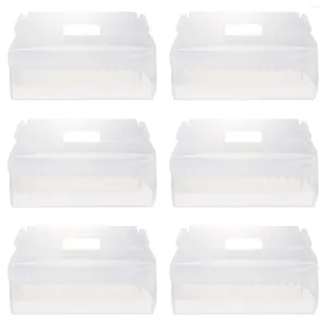 Papel de regalo, 6 uds., caja para rollos de pasteles, vasos de papel desechables para sándwich, soporte para cúpula de cupcakes, cajas de charcutería, contenedor con tapas transparentes