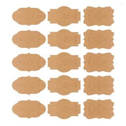 Cadeau cadeau 600pcs autocollant d'étiquette amovible bricolage emballage auto-adhésif cuisine garde-manger papier brun 3 formes classification de restaurant