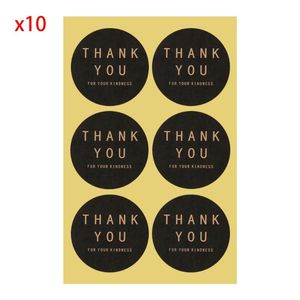 Gift Wrap 60 stks Cookies Bakken Sticker, Dank u Vierkante Cirkel Handgemaakte Seal Sticker Label voor Bruiloft Festival Envelop Decor