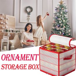 Cadeau cadeau 64 boules boîte de rangement de Noël décorations d'arbre de Noël organisateur boules de Noël organisateur de stockage boule de stockage diviseur # t2g 220908