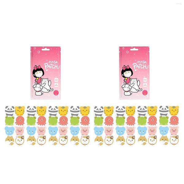 Emballage cadeau 64 pièces petit autocollant de parfum pour masque facial filles garçons décor facile à utiliser enlèvement arôme dessin animé mignon désodorisant Patch