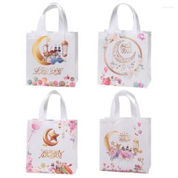 Gift Wrap 68ue 6pcs Eid Mubarak Bags Moon Stars Castle Present Wapping Supplies for Home Festival Year