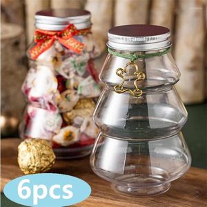 Emballage cadeau 6 pièces arbre de noël doux pot enfants faveur bricolage bonbons biscuit Snack chocolat emballage décoration boîtes