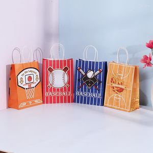 Gift Wrap 6pcs/Lot Soccer Party Gunsten Football/Basketball/Baseball Candy Bags Boys Birthday S voetbalthema