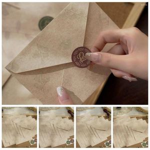 Emballage cadeau 6 pièces/ensemble Vintage lettres enveloppe Simple littérature ancienne lettre d'amour créative pour les cadeaux d'anniversaire