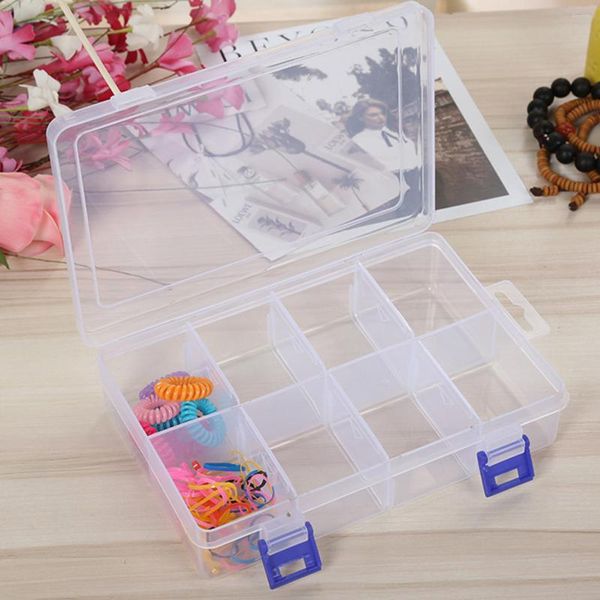 Emballage cadeau 8 grilles petites pièces organisateur boîte en plastique conteneur de stockage artisanat boîtes transparentes ornement tacle perle