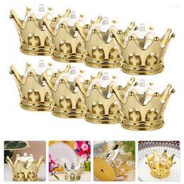 Geschenkwikkeling 8 PCS Wedding Crowns Box Glitter Party Boxes Clear Container Candy Princess Organisator Wikkelzakken Opslag