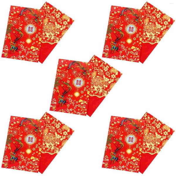 Papel de regalo 80 Uds Cangnan monederos portátiles novedosos paquetes de dinero papel rojo Mini monedero monederos festivos bolso nupcial novia