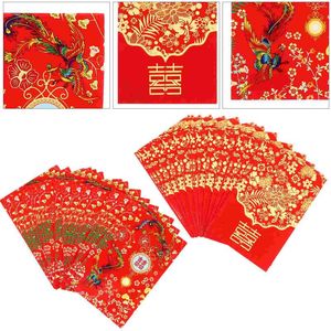 Emballage cadeau 80 pièces Mini enveloppe rouge cadeaux de mariée 2023 paquet chinois sac d'argent porte-bonheur papier mariage marié