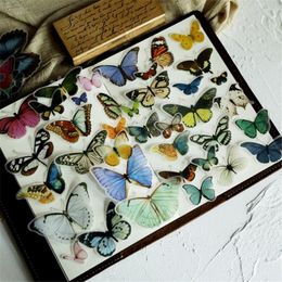 Geschenkwikkeling 80 van de vlinder illustratie Papierstickers Kits Die gesneden voor scrapbooking Junk Journal Planner Sticker PO -kaart maken