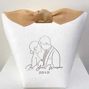 Papel de regalo 80PCS Cajas de favor personalizadas Despedida de soltera Favores de la boda Evento Fiesta Paquete Little Things Holder Personalizado