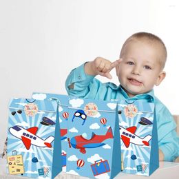 Enveloppe-cadeau 8pcs Airplan Goodie Sacs Party Paper Times Flies Treat Baby Shower Gender Revey Goody Kid