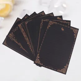 Gift Wrap 8pcs Intage Writing Paper Creative Note Letter Stationnery for Home Office School (noir)