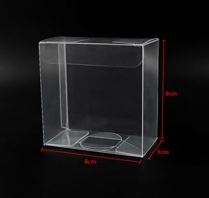 Emballage cadeau 8X3X8CM PVC Boîte Emballage Transparent Boîtes De Faveur Décoration Sacs De Chocolat Bonbons Fournitures De Fête De Mariage En Plastique 221202