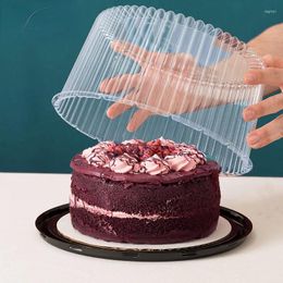 Emballage cadeau 9/10 pouces boîte à gâteau en plastique transparent pâtisserie mousse accessoires de cuisson fête cadeaux d'anniversaire outils décoratifs