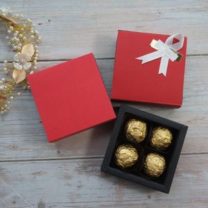 Geschenkverpakking 9,3,5 cm puur rode kleur 10 set chocoladepapier doos als Valentijnsdag kerst verjaardagsfeestje huwelijksgeschenken verpakking gebruik