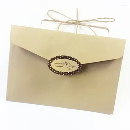 Cadeau cadeau 90 pcs / lot belle étiquette de bâton ovale scrapbooking emballage autocollants de scellage faveurs décoratives de fête de mariage