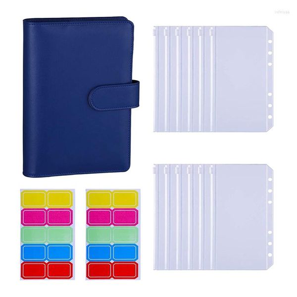 Emballage cadeau A6 Budget Binder Kit avec fermeture à glissière Enveloppes Organisateur d'argent pour économiser de l'argent Système de budgétisation