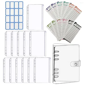 Emballage cadeau Livre de comptabilité Enveloppes A6 Budget Classeur transparent Planificateur Table de planification Organisateur Livres de trésorerie