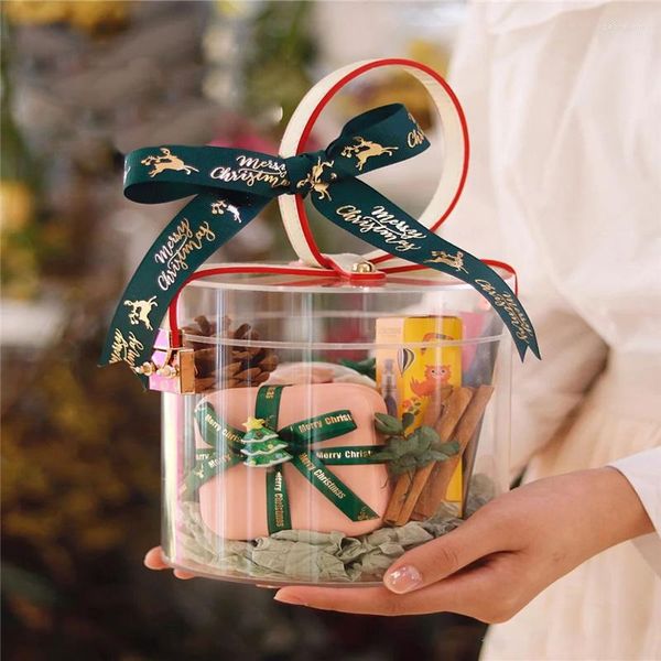 Envoltura de regalo Caja de dulces de acrílico Fiesta portátil Cajas de recuerdos de boda Bolsa de Baby Shower DIY Creativo Romántico Mariage