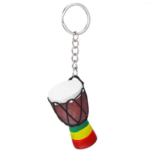 Gift Wrap African Drum Keychain Djembe Mini Pendant Key Ring Music Instrument Hangend ornament Congo Drums Sieraden Tieners mannen