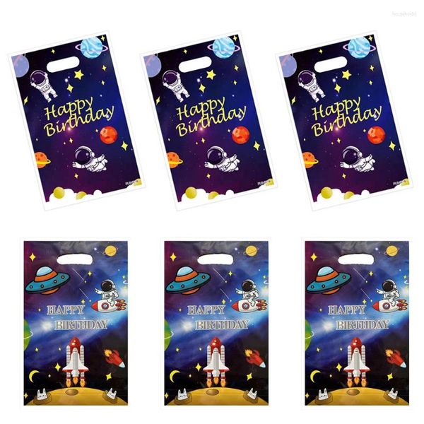 Envoltura de regalo Bolsas de astronauta Spaceman Candy Bolsos para niños Niño Espacio exterior Tema Cumpleaños S Baby Shower Favores