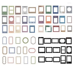 Emballage cadeau AT14 60 PCS PET Transparent Scrapbooking Sticker Set DIY Autocollants Décoratifs pour Journal Phone Case Laptop Card Making