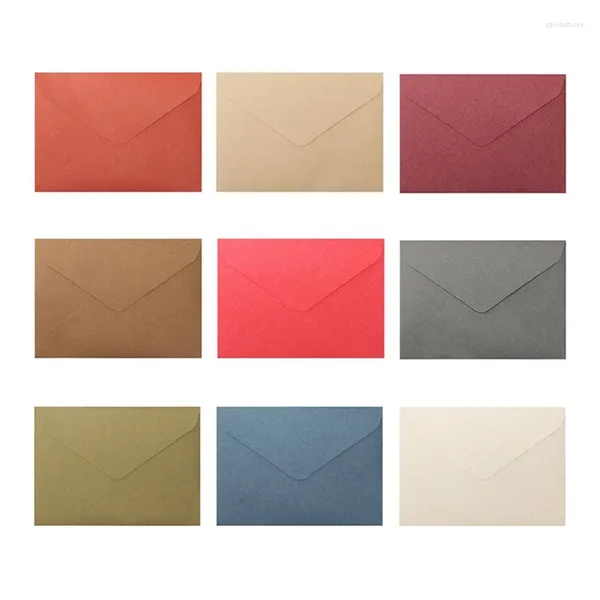 Enveloppe-cadeau B36C LETTRE PAPIER Rétro Ensemble d'enveloppe 50 feuilles de couleur assortie 6,37x4,48 pouces