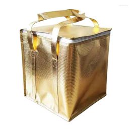 Sac d'emballage cadeau Livraison isotherme Sacs alimentaires Pizza Épicerie Fourre-tout Déjeuner Restauration thermique Réutilisable Gâteau Refroidisseur Take Box Warmer Shopping