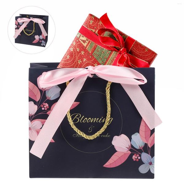 Emballage cadeau sacs sac papier bonbons fête pochette fourre-tout mariage poignées douche Goodie Treatwrap équipe vous remerciez faveur stockage mariée mariée arc