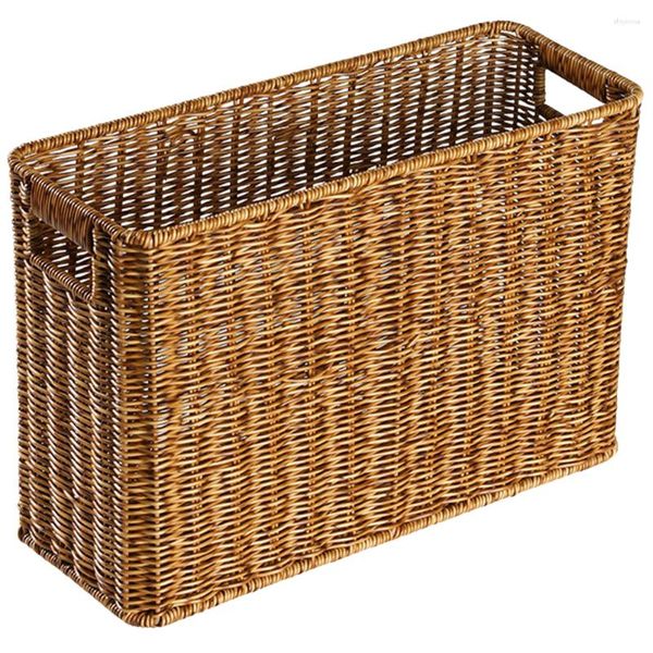 Emballage cadeau panier en bambou boîtes de rangement en plastique pour vêtements bureau creux divers conteneur organisateur jouet