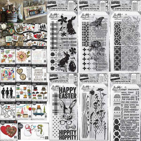Cadeau cadeau belle série de modèles die timbres et pochoir 2023 moules de bricolage scrapbooking papier coupe artisanat grande carte à la main