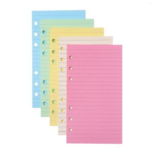 Papel de regalo Encuadernación Diario forrado Cuaderno Hojas sueltas Planificador Rellenos Recargas coloridas de 6 agujeros Inserciones para cuadernos de notas