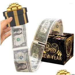 Cadeau cadeau anniversaire boîte gâteau atm billet de banque surprise topper argent drôle parent cuisson décor pl drop livraison maison jardin fête festive Dhzgp