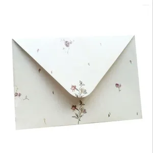 Carte d'anniversaire enveloppe cadeau 10pcs PAD LETTRE FROM FROM LETTROFFORME HODE HODED Invitation Elegant Floral Enveloppes Writing Paper