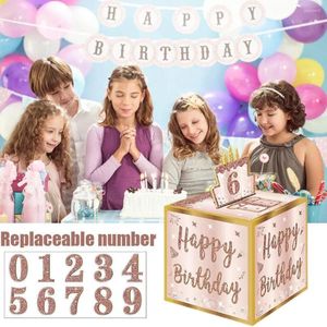 Regalos de cumpleaños Caja de dinero para cajas de extracción de efectivo Feliz cumpleaños Favores de fiesta de fiesta Decoración Q4W6