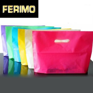 Emballage cadeau sacs à provisions en plastique vierges pour emballage de Boutique 50 pièces Logo personnalisé vêtements/cadeaux/cosmétiques Box1