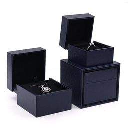 Gift Wrap Blue Series sieraden set dozen mode plechtige verpakking doos ring high-end ketting armband voor bruiloft