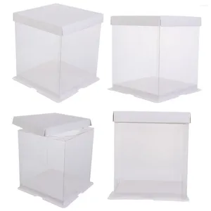 Geschenkwikkeling Box Cake Boxes Cupcake Transparantie TransparantContainer Inch Large Bruiloft Birthday Clear Packaging Extra Favor Party