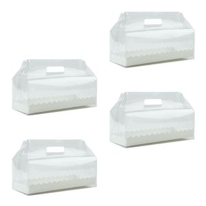 Geschenkwikkeling Cake Clear Cupcake Roll Container Boxes Containers Zwitserse brood Sandwich Clamshell PortableGift