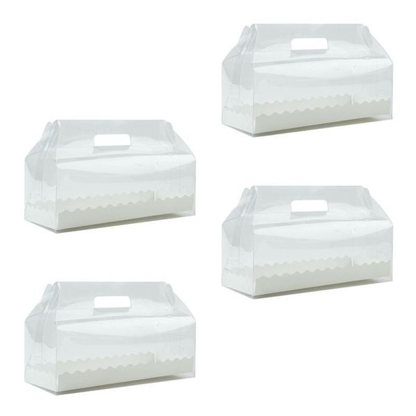 Boîte d'emballage cadeau gâteau transparent cupcake rouleau conteneur boîtes conteneurs pain suisse sandwich à clapet portable cadeau