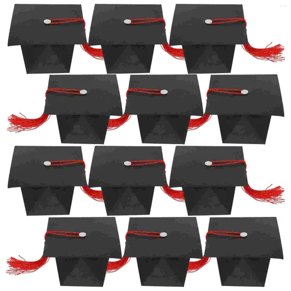 Boîte d'emballage cadeau Graduation Cap Candy Party Boxes Grad Favors Treat Décorations Chapeau Cadeaux Favor Doctorat Chocolat Fournitures Cas