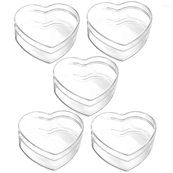 Caja de papel de regalo Cajas de dulces de corazón Boda transparente en forma de soporte Anillo Favor Joyería Fiesta Navidad Acrílico Cumpleaños Mini